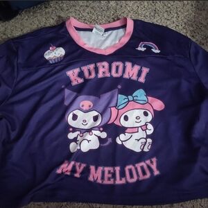 Sanrio Pink and White Shirt with Character Design